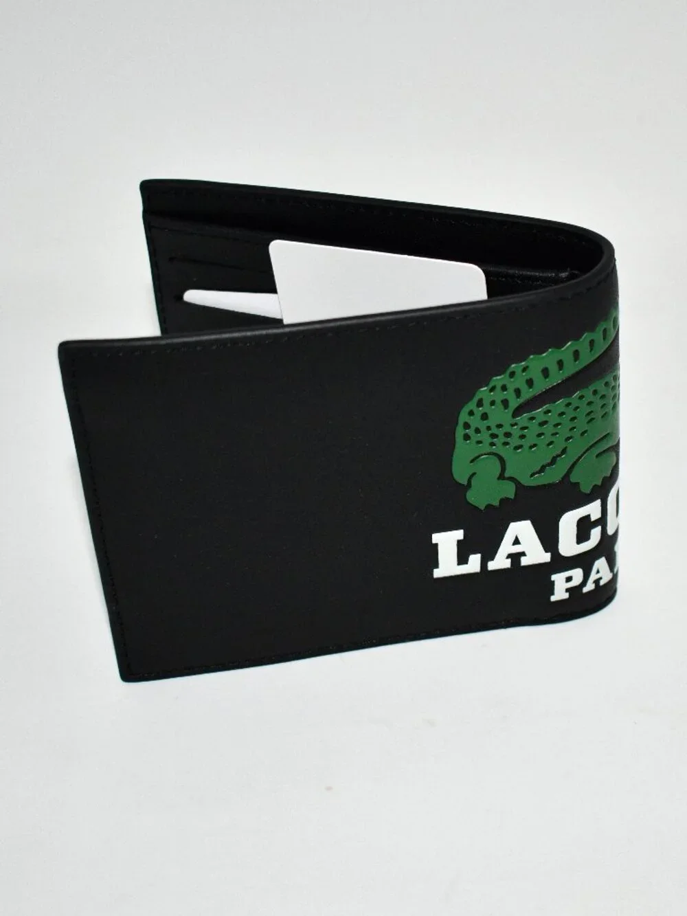 Lacoste Leather Billfold in Lacoste Paris #NH5085FW NWT